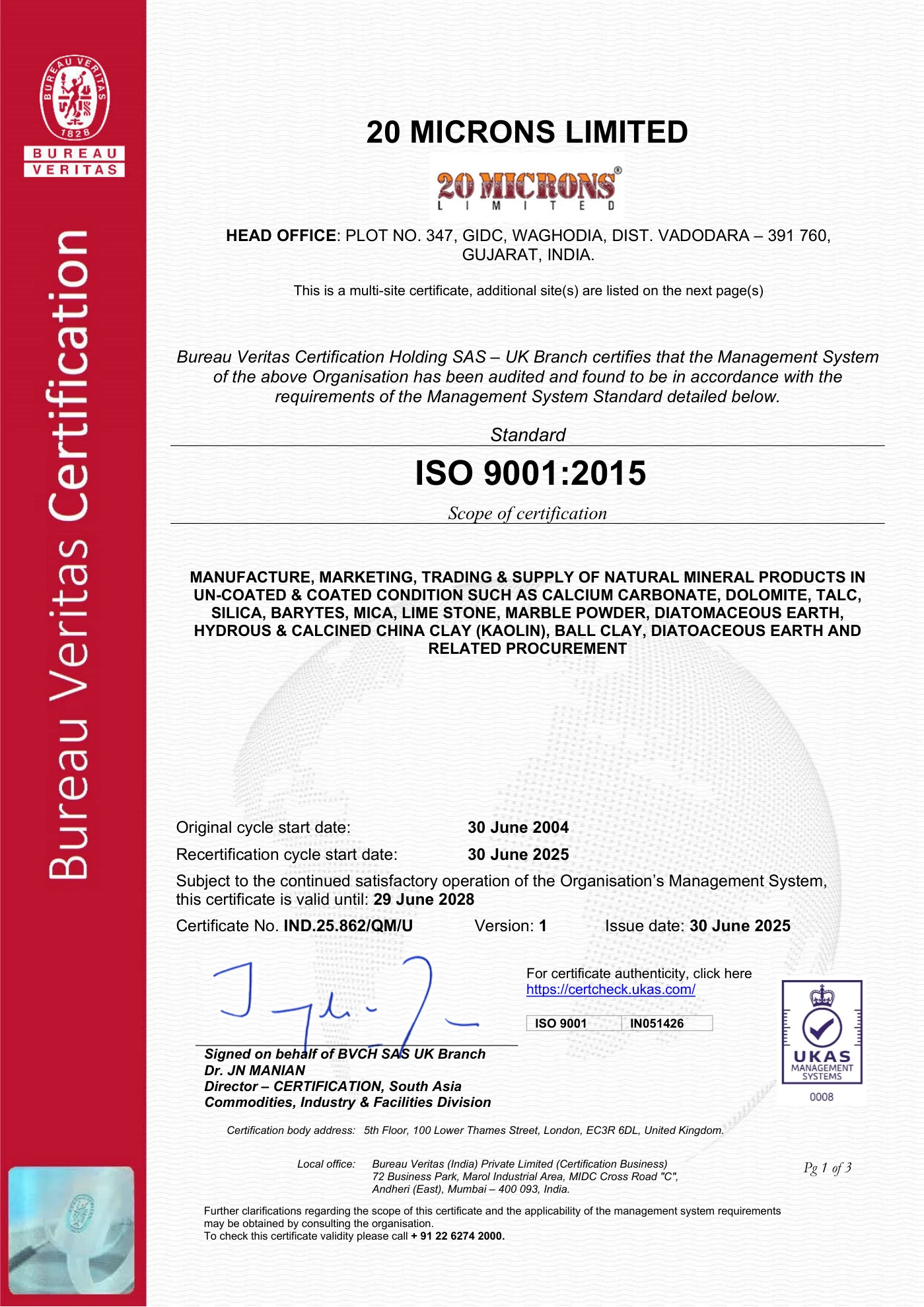 ISO 9001:2015 - Multi-Site Quality Management